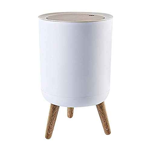 Trash can£¬7Liter/1.8 Gallon Garbage can with Press top Lid£¬Nordic Modern Waste Basket£¬Plastic Trash bin Suitable for Kitchen, Bathroom, Bedroom, Living Room, Office, Outdoor£¬Dog Proof Trash can¡¦¡¦