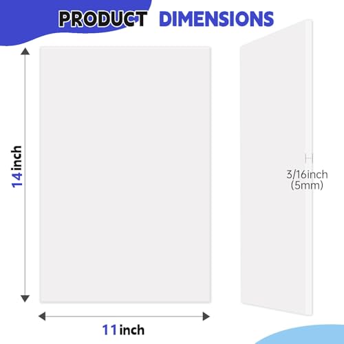 11x14 Inch Acid-Free Foam Boards - 10 Pack, 3/16" Thick for Art & Crafts