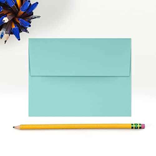 LUXPaper A2 Invitation Envelopes | Peel & Press | 4 3/8" x 5 3/4" | Seafoam Blue | 80lb. Text | 250 Qty