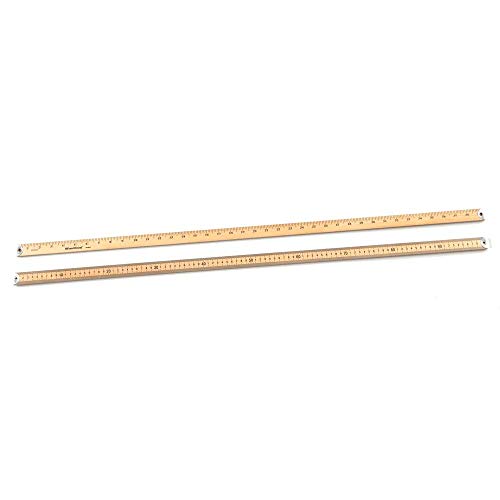 hand2mind Wood Economy Meterstick/Yardstick with Protective Metal Ends for School Classroom, Home, or Office (Pack of 6)