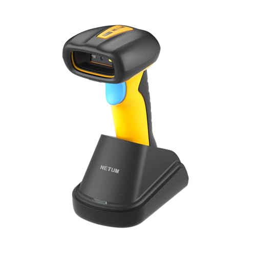 NETUM RD-1200 Upgraded Industrial Bluetooth QR Barcode Scanner with Charging Dock
