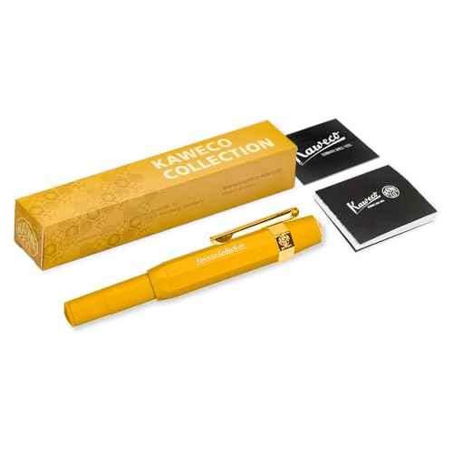 Kaweco COLLECTION Fountain Pen Honey, Fine Nib Sport Octagonal Clip Gold