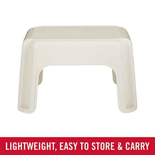 Rubbermaid Roughneck Step-Stool Bisque Lightweight Holds up to 300 pounds Ideal for Kitchen-Bath Skid-Resistant