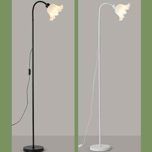Metal Floor Lamps,3 Color with Adjustable Flexible Gooseneck Standing Lamp,Pole Reading Lamp for Office, Living Room (White-1)