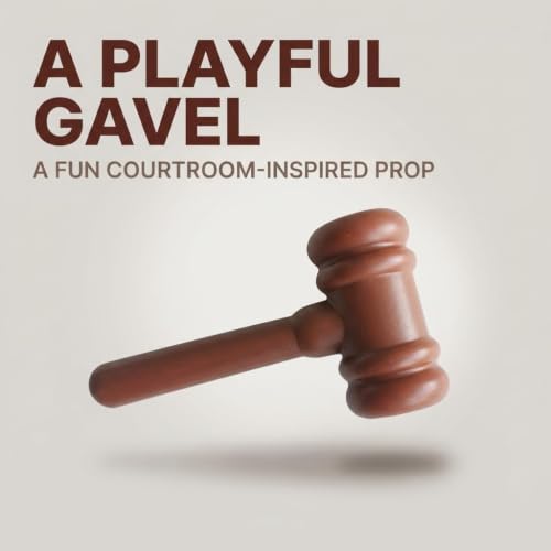Wooden Judge Gavel Cartoon Style Costume Accessory for Role Play & Desk Decor