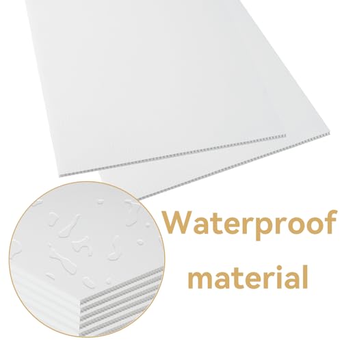 YDisplay 3Pack Poster Blank Board 24¡¿36¡¯¡¯ Corrugated Plastic Board 3/16 Inches Thick for School Projects,Craft,Art & Display,White