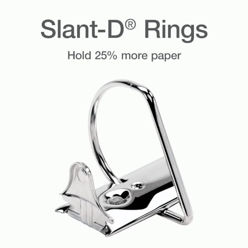 Cardinal¢ç XtraLife ClearVue Nonstick Locking Slant D-Ring Binder, 6" Rings, 55% Recycled, White
