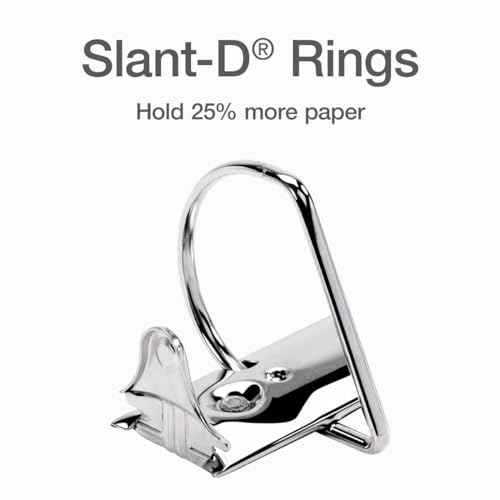 Cardinal® XtraLife ClearVue Nonstick Locking Slant D-Ring Binder, 6" Rings, 55% Recycled, White