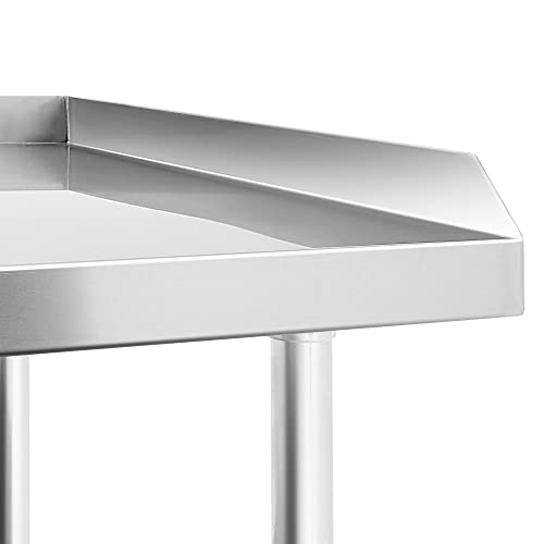 GRIDMANN NSF 36" L x 30" W Equipment Stand with Undershelf, 16-Gauge SS Top, 24" H, NSF
