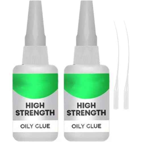 High Strength Oily Glue,Universal Super Glue,Welding High-Strength Oily Glue, Used for Quick Repair of Metal, Plastic, Wood, Glass, Jade and So On (2pcs)