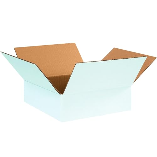 AVIDITI White Shipping Boxes 12"L x 12"W x 6"H (25 Pack) Small Medium Mailing Box for Small Business Packaging, Mailers, Gifts & Storage