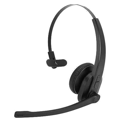 Bluetooth Cordless Headset, Mono Telephone Headset with Rotatable Microphone, 11h Talk Time, All Day Comfort Design, Single Ear Call Center Headset for Office Home
