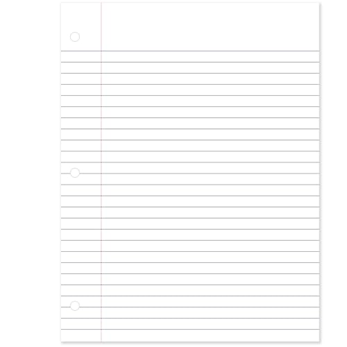 Mead Loose Leaf Paper, Wide Ruled Filler Notebook Paper, 8" x 10-1/2", 200 Sheets, Fits 3-Ring Binder (15200)