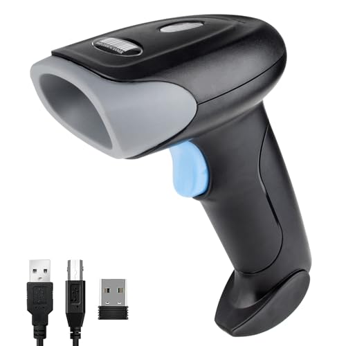 JIAN BOLAND Black U26 Wireless Barcode Scanner 1D/2D QR Handheld Laser Reader