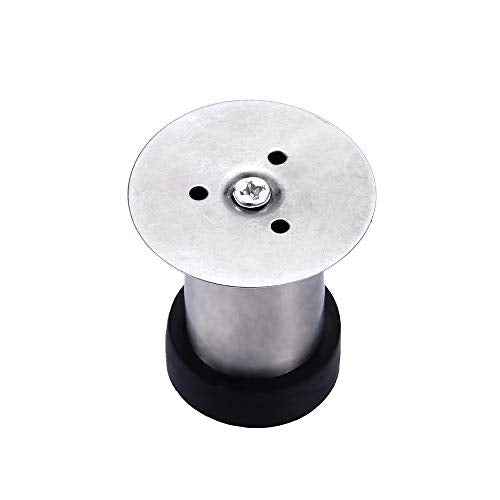 Door Stopper Stainless Steel Cylindrical Floor Mount Door Stop, Double-Sided Adhesive Sheets No Need to Drill 2.4" Pack of 8