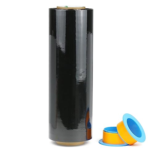 Black Stretch Wrap Roll 1500ft x 15in 70 Gauge Heavy Duty Pallet Packaging