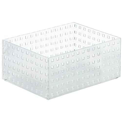 LIKE-IT 9016 Storage Box, Kitchen, Storage Case, Brix, 280, Wide, L, Approx. Width 8.3 x Depth 11.0 x Height 4.9 inches (21 x 28 x 12.5 cm), Clear, Made in Japan, Stackable Storage for Small Items,