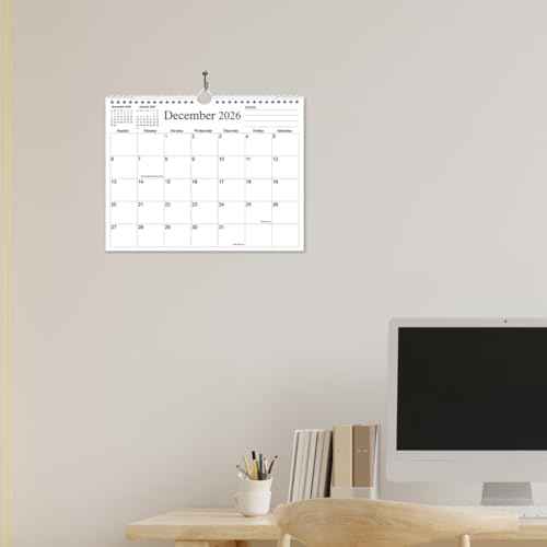 2026 Calendar - 20 Months Calendar 2026 from November 2025 to June 2027, Wall Calendar 2026 with Thick Paper for Home/Office/School, 8.5" x 11", Black