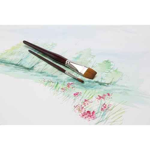 Creative Mark Mimik Kolinsky Watercolor Brush - # 14 Round - Short Handle Synthetic Paint Brush - Handmade in Germany - Synthetic Sable Paint Brushes for Professional Artists - Animal-Friendly