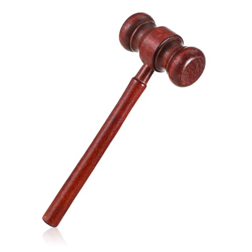 Mini Wooden Gavel - 17cm Desk Accent for Office & Meetings