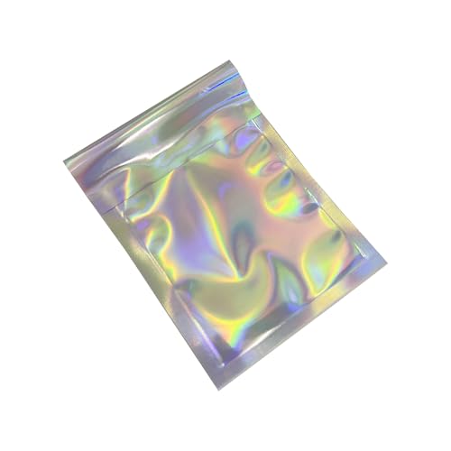 PABCK Silver Holographic Self-Seal Mailers 3.54x5.12+1.18 Inch Pack of 100