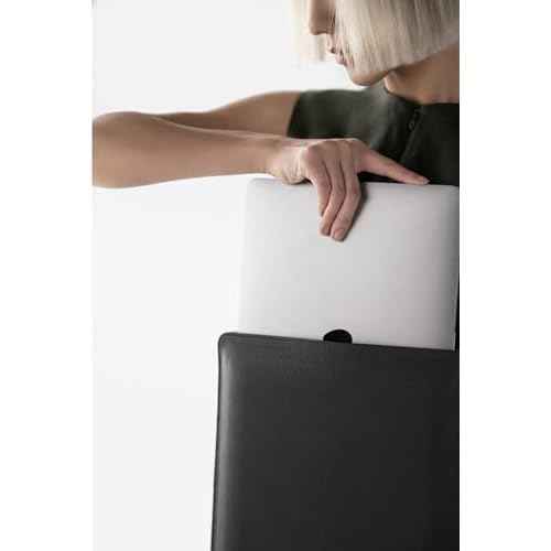 Leather Sleeve Compatible with MacBook - Drop Resistance Laptop Sleeve, EVA Shell, Suede Lined