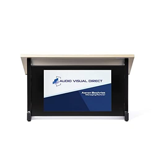 Audio Visual Direct Tabletop Lectern for Presentations, Black/Beech