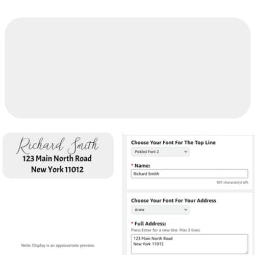 Custom Return Address Stamp – Personalized Self-Inking Stamper with 30+ Font Options | Create Your Own Design (Small 1 7/8" x 3/4")