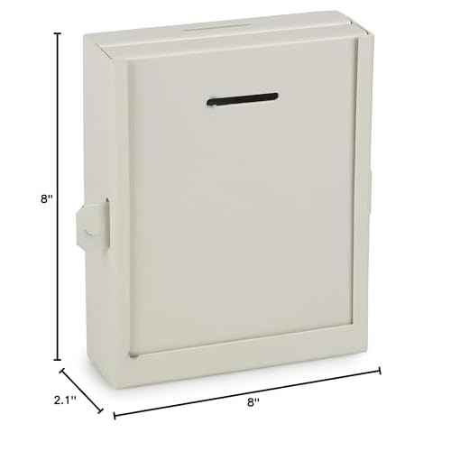 Sturdy Lockable Wall-Mounting charity Donation collection Box Heavy Duty Thick Metal Secured Charity Box Fundraising Donation and Ticket Box With pre drilled holes Size 9" H x 7" W x 2.5" D Side Lock