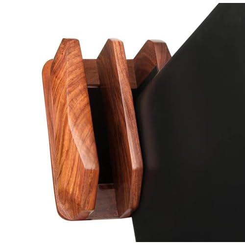Width Adjustable Vertical Laptop Stand for Desk, Laptop Holder to Dock MacBook, MacBook Pro and Other Laptops, Versatile Vertical Laptop Docking Solutions - Indian Rosewood