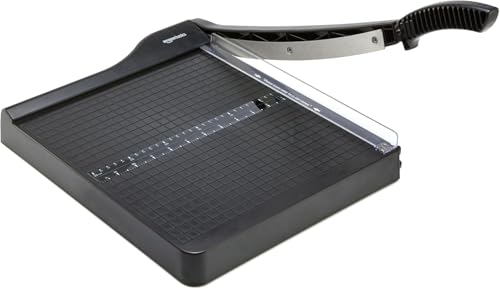 Amazon Basics 12-Inch Heavy-Duty Guillotine Paper Cutter with Safety Lock