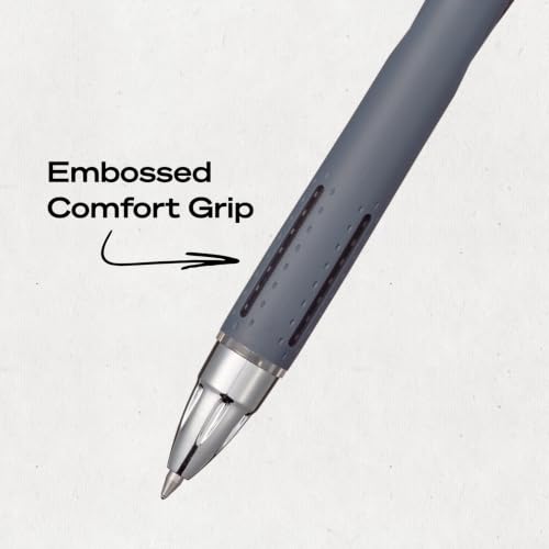 Uni-Ball Jetstream RT Ballpoint Pens 0.7mm Fine Point Black Ink Pack of 4 - Tide Edition