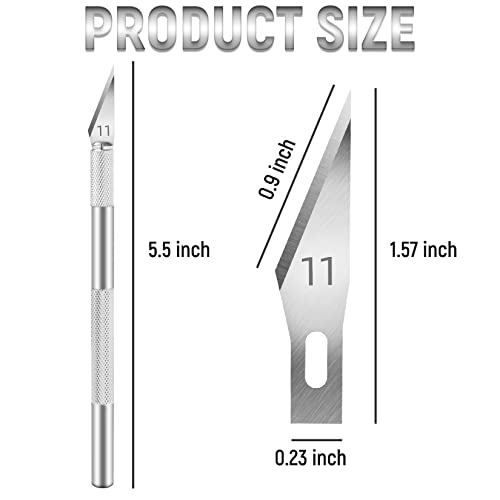 Silver 10 Pack Exacto Hobby Craft Knives for Carving & Cutting