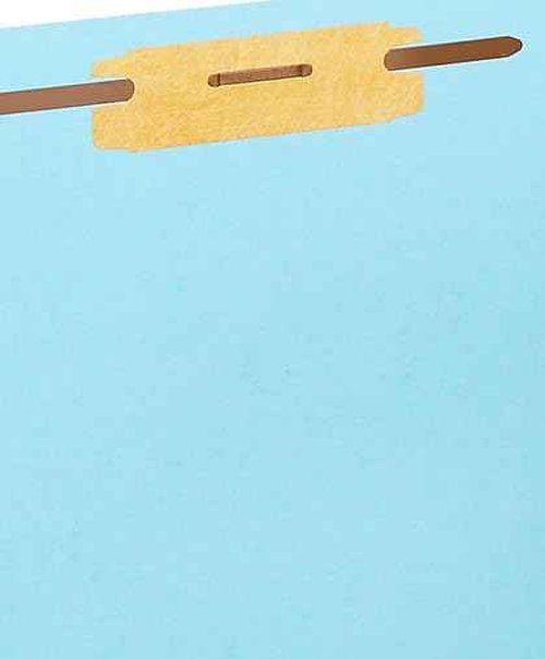 Staples Colored Pressboard Classification Folders, Letter, 2 Partitions, Light Blue, 20/Pack