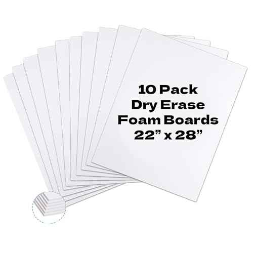 ArtSkills 22" x 28" Dry Erase Foam Board, 10-Pack, White 10 Count