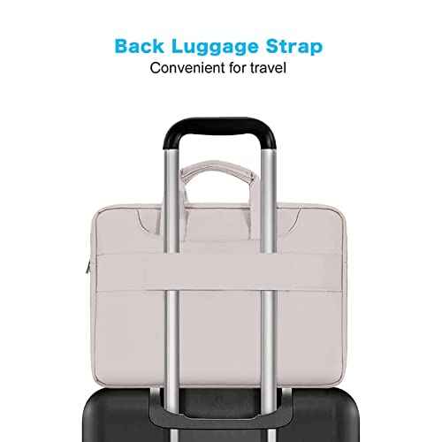 MOSISO 360 Protective Laptop Shoulder Bag Compatible with MacBook Air 15 M4 A3241 M3 A3114 M2 A2941/Pro 16 inch M4 M3 M2 M1, 15-15.6 inch Notebook,Matching Color Sleeve with Belt, Stone Gray
