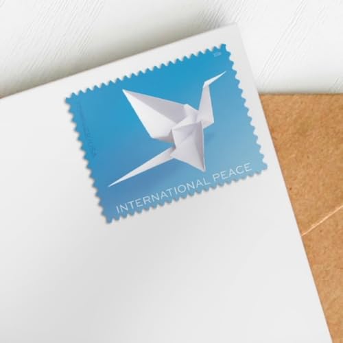 US Postal Service International Peace Forever Stamp Sheet of 20 - White Origami Crane