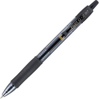 Pilot G2 Premium Gel Pens Fine Point 0.7mm Black Ink 12-Pack
