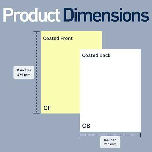 2 Part Straight NCR Carbonless Paper (5914), 8.5" x 11" Collated Paper, 1 Ream, 250 Sets, 500 Sheets, 92 Bright, CB White/CF Canary - Ideal for Laser/Digital Printers & Perfect for Quality Duplicates