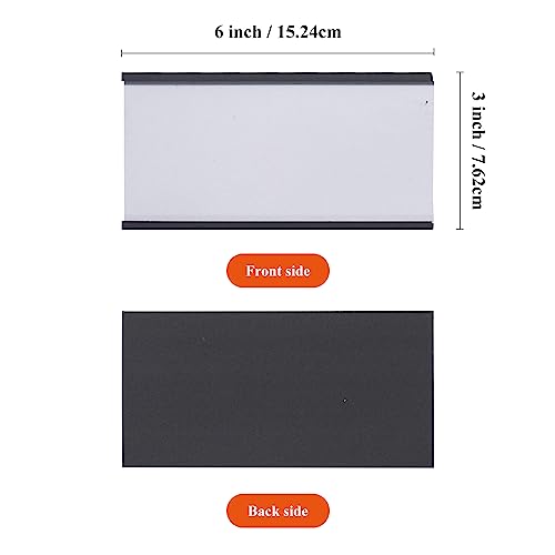 Magentic Label Holders 3x6 Inch, Magnetic Labels for Shelving£¬Magnetic Data Card Holders File Cabinet Labels,Pack of 30
