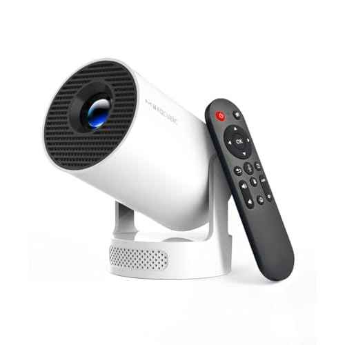 Magcubic Mini Projector with WiFi 6 and Bluetooth 5.4, Portable Projector 4K Support, 5W Soundbase Speaker, Auto Vertical Keystone 180¡ÆRotatable Smart Proyector for Movie Home Outdoor