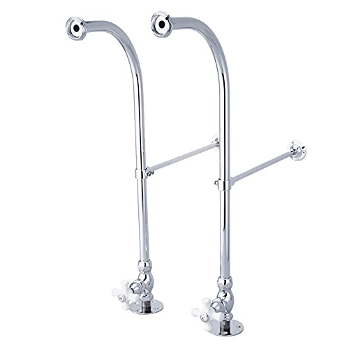 Kingston Brass CC451CX Vintage Rigid Freestanding Supplies with Stops, 23", Polished Chrome
