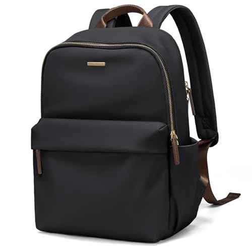 Laptop Backpack for Women Fit 14 Inch Stylish Daypack Notebook Travel Work Commuter Casual Daypack Backpack Purse for Women Travel Business (Black)