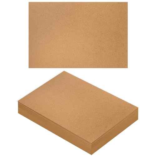 40 Sheets Brown Kraft Cardstock 8.5 x 11 Inch Thick Paper, Brown Smooth Card Stock Heavyweight Printer Paper for Invitations, Scrapbooks, Art, Crafts, DIY Cards