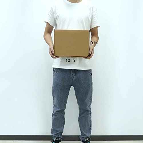 MEBRUDY 12x9x4 Inches Shipping Boxes Pack of 20, Small Corrugated Cardboard Box for Mailing Packing Literature Mailer