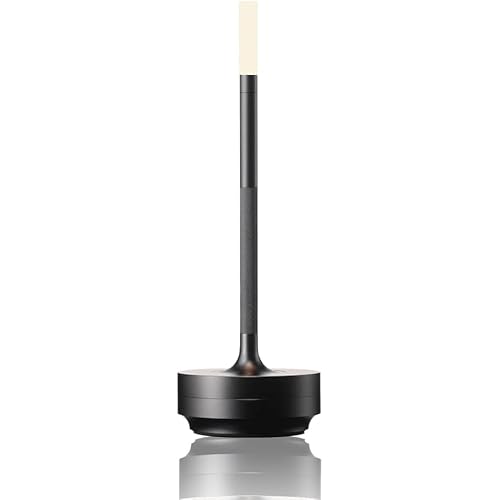Portable LED Desk Lamp - 3-Color Touch Control,3-Levels Brightness,Rechargeable Battery,Ideal Bedside Lamp for Nightstand,Bedroom, Living Room