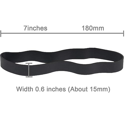 AMUU 30Pcs Large Black Rubber Bands 18cm x 15mm Thick Heavy Duty Wide