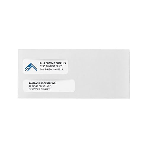 500 No. 9 Flip and Seal Double Window Security Envelopes - Designed for Quickbooks Invoices and Business Statements with Self Seal Flip Press and Seal Flap -Number 9 Size 3 7/8 Inch X 8 7/8 Inch