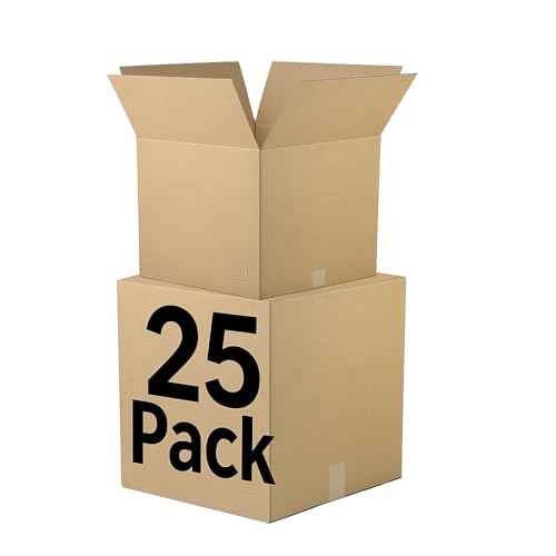 The Boxery 16"x12"x12" Brown/Kraft Corrugated Cardboard Shipping Boxes 25-Pack | Mailing, Packing, Moving & Storage for Business/Home ? Durable - Eco-Friendly, Recyclable - Made in the USA