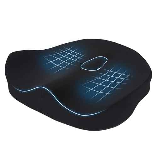 Hsypti Seat Cushion, X Large Memory Foam Cushions for Office Chair, Thick Ergonomic Chair Cushions for Sciatica Pain Relief & Tailbone, Car Seat, Long Sitting Office Workers, Car Drivers